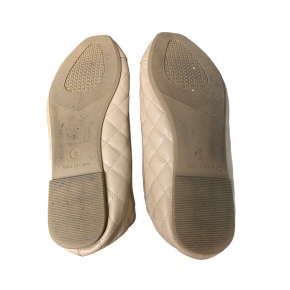 Afeetsing Womens Size 6 Tan Round Closed Toe Faux Leather Ballet Flats Shoes - Picture 6 of 6